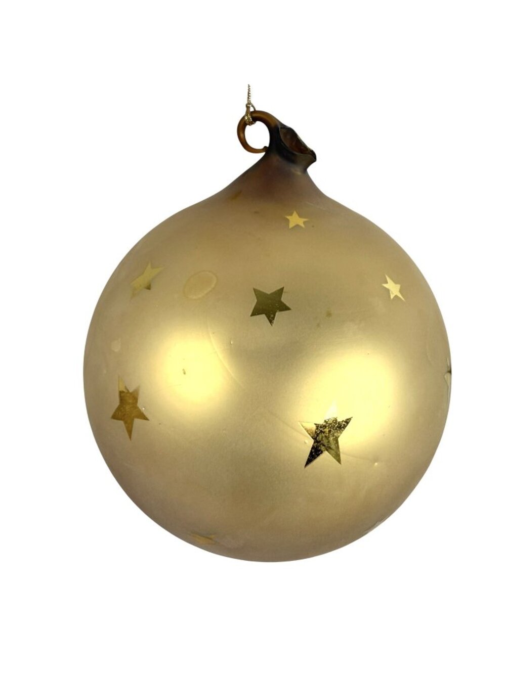 Department 56 LARGE Gold Stars Ball Ornament 10” Mercury Glass 9073-5 Celestial